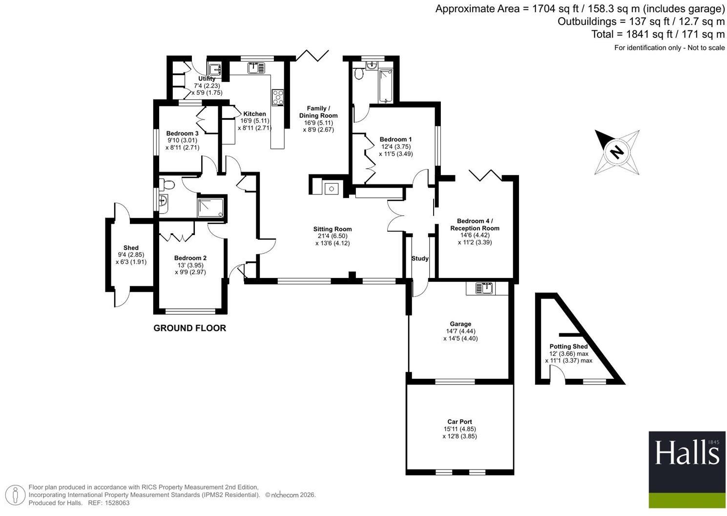 4 Field Drive, Clive, Shrewsbury, Shropshire, SY4 3LB floorplan