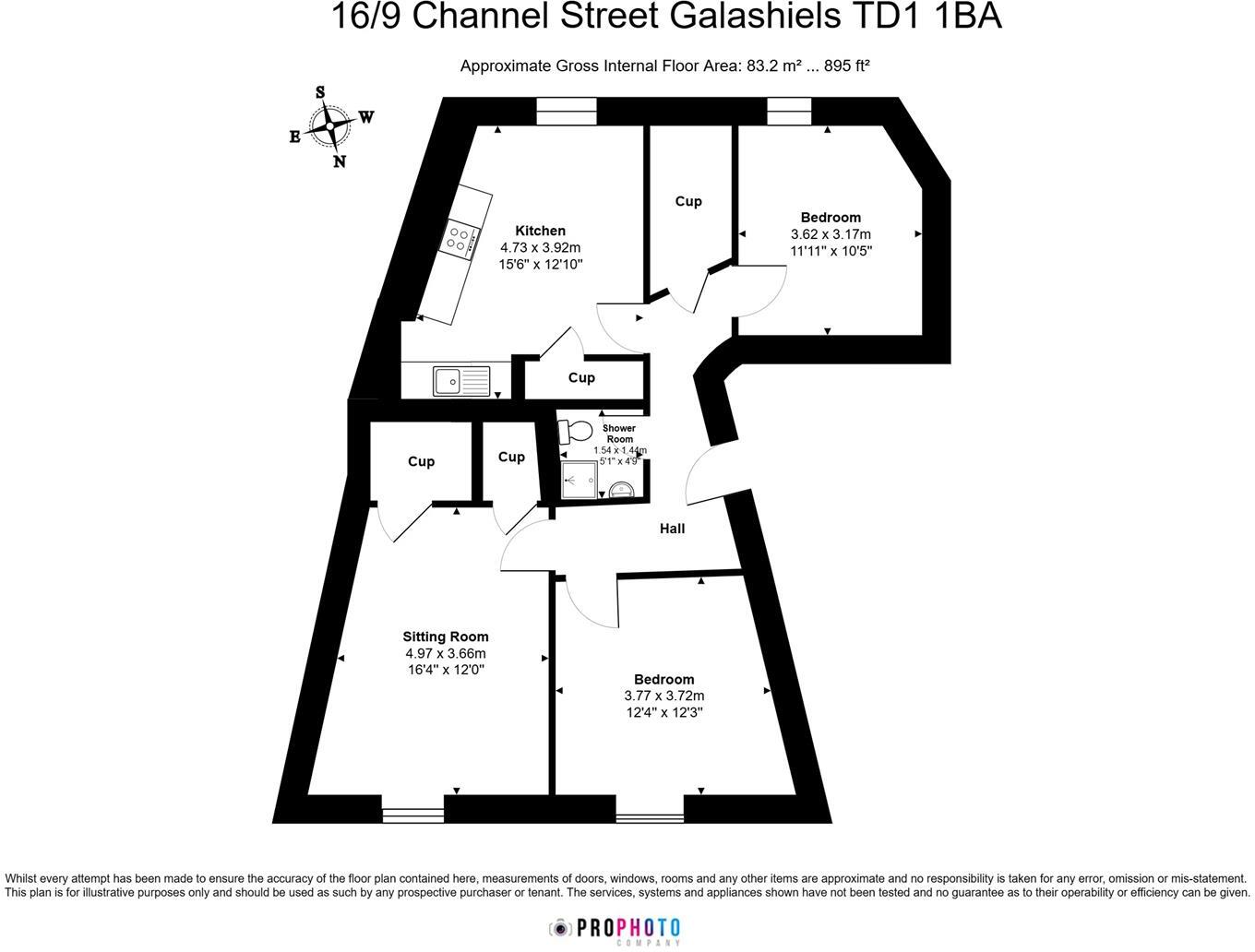 16/9 Channel Street, Galashiels floorplan