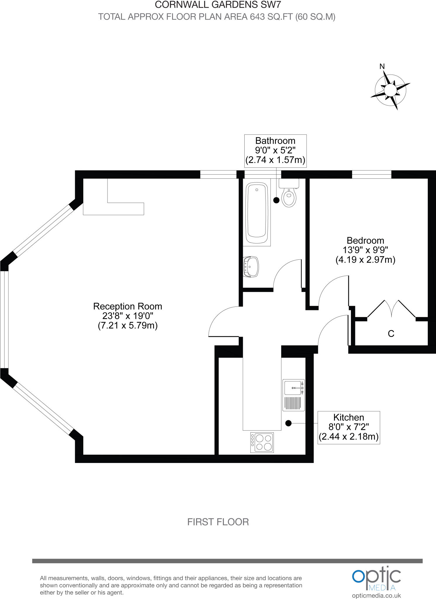 Cornwall Gardens, South Kensington floorplan