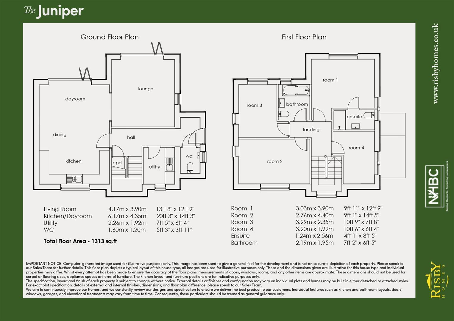 The Juniper, Risby Homes at Hornby Walk, Walkington, HU17 8RX floorplan