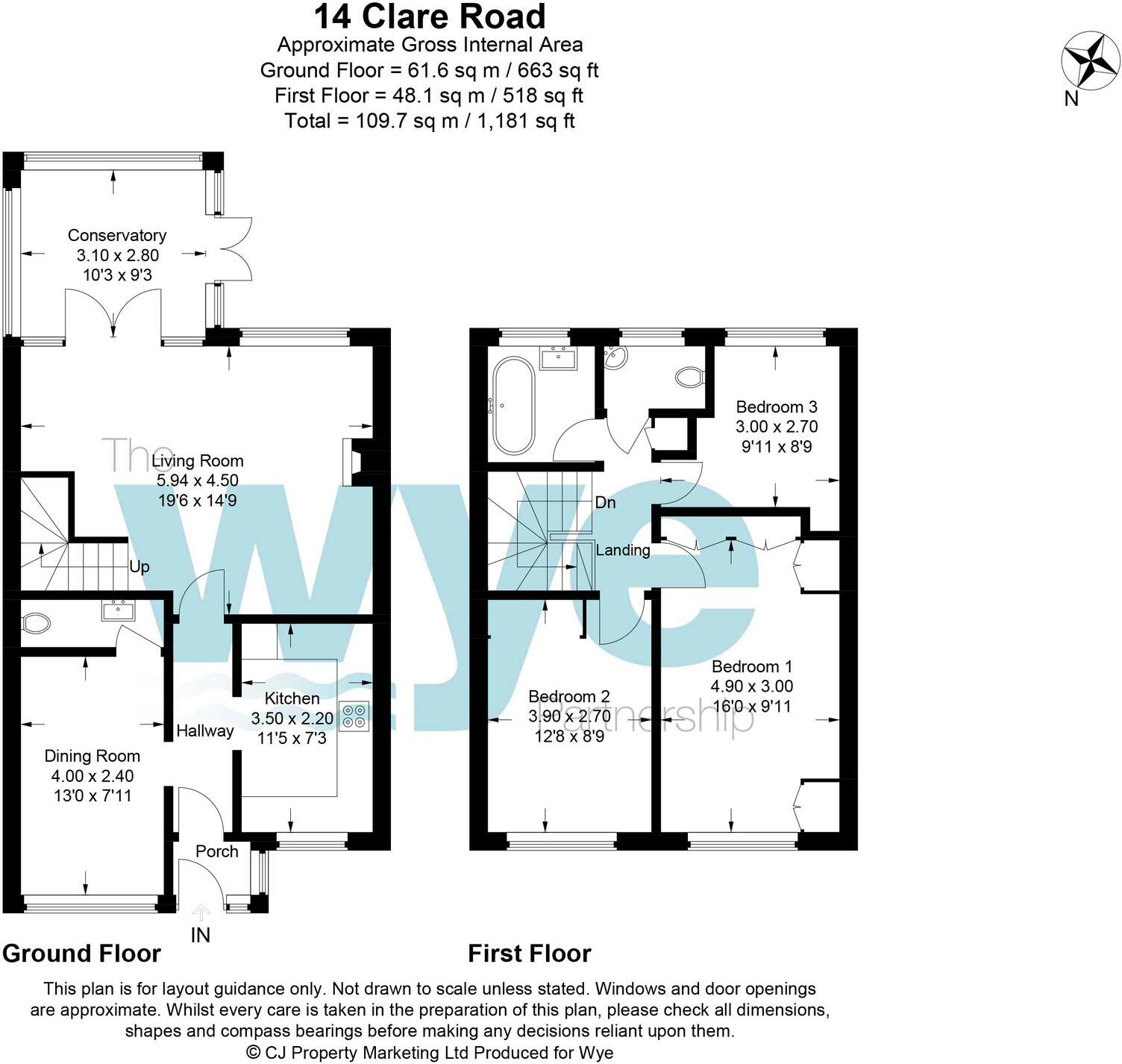 14, Clare Road, Prestwood, HP16 floorplan