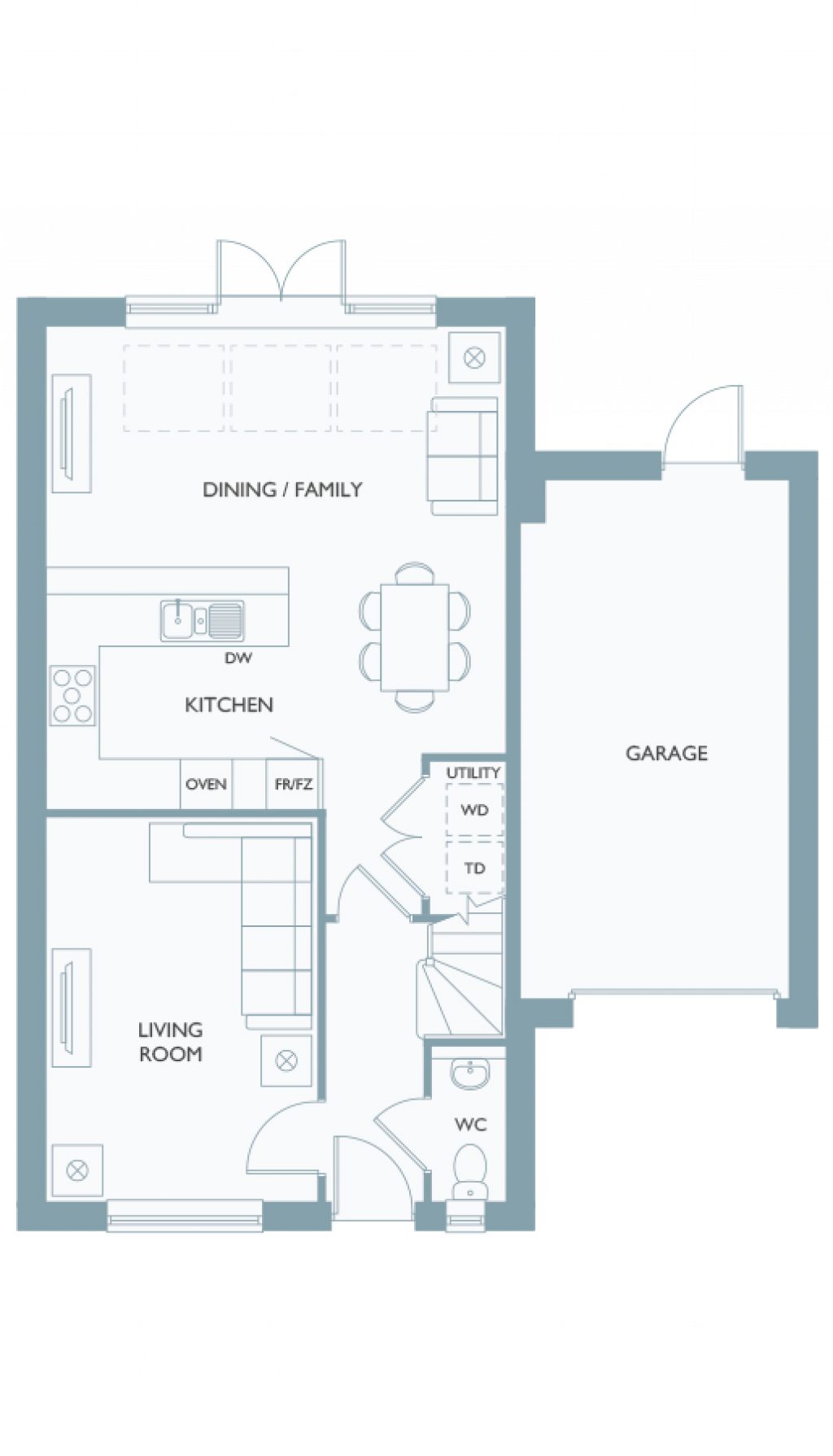 Hawks View, 
Castleton, 
Rochdale, 
OL11 3BZ
 floorplan