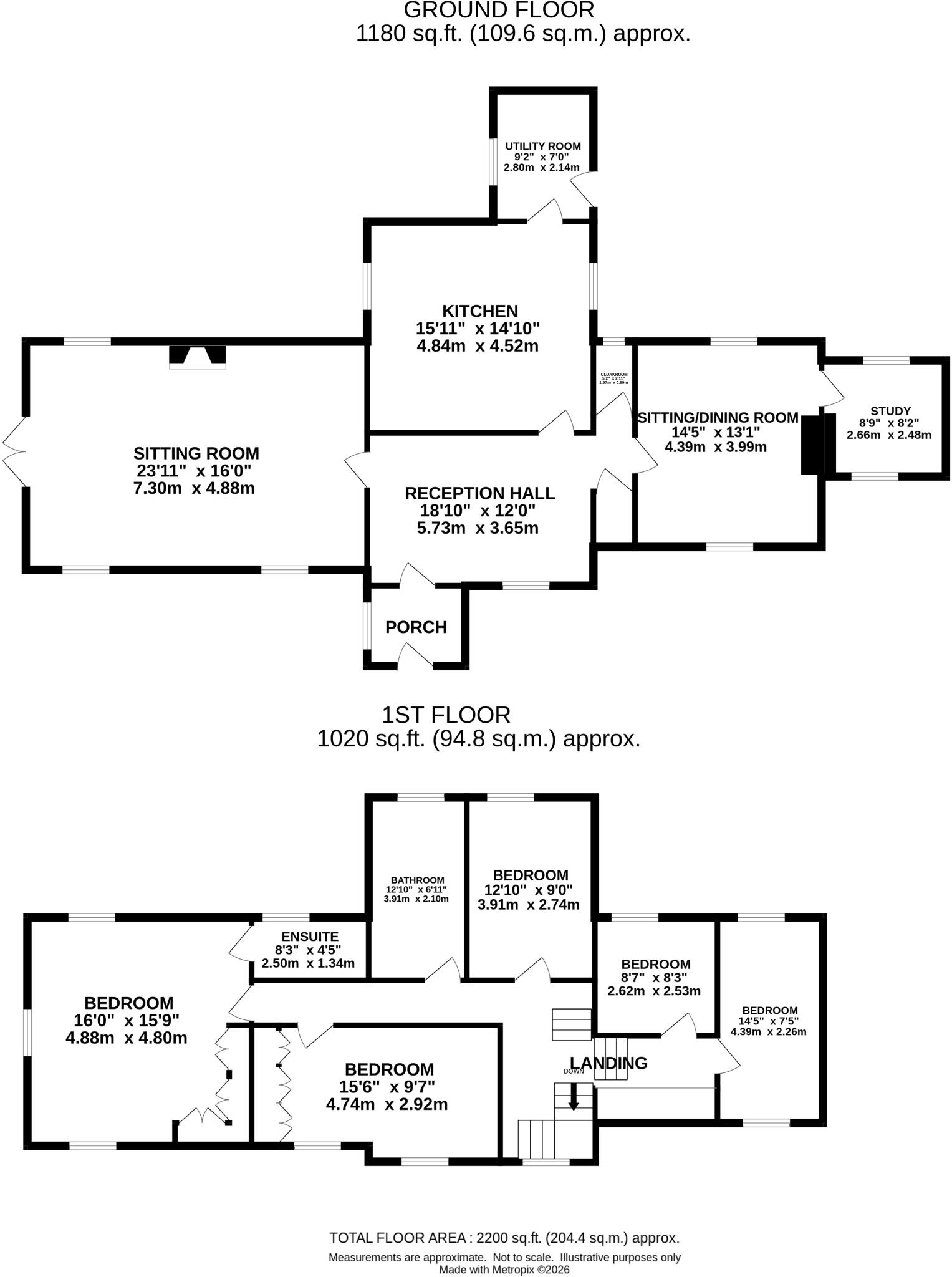 Grove Cottage, Frettenham Road, Hainford, Norwich, Norfolk NR10 3BW floorplan