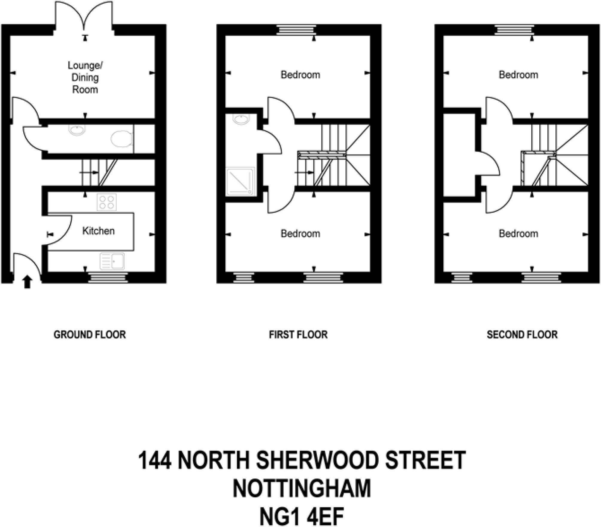 144 North Sherwood Street, NOTTINGHAM NG1 4EF floorplan