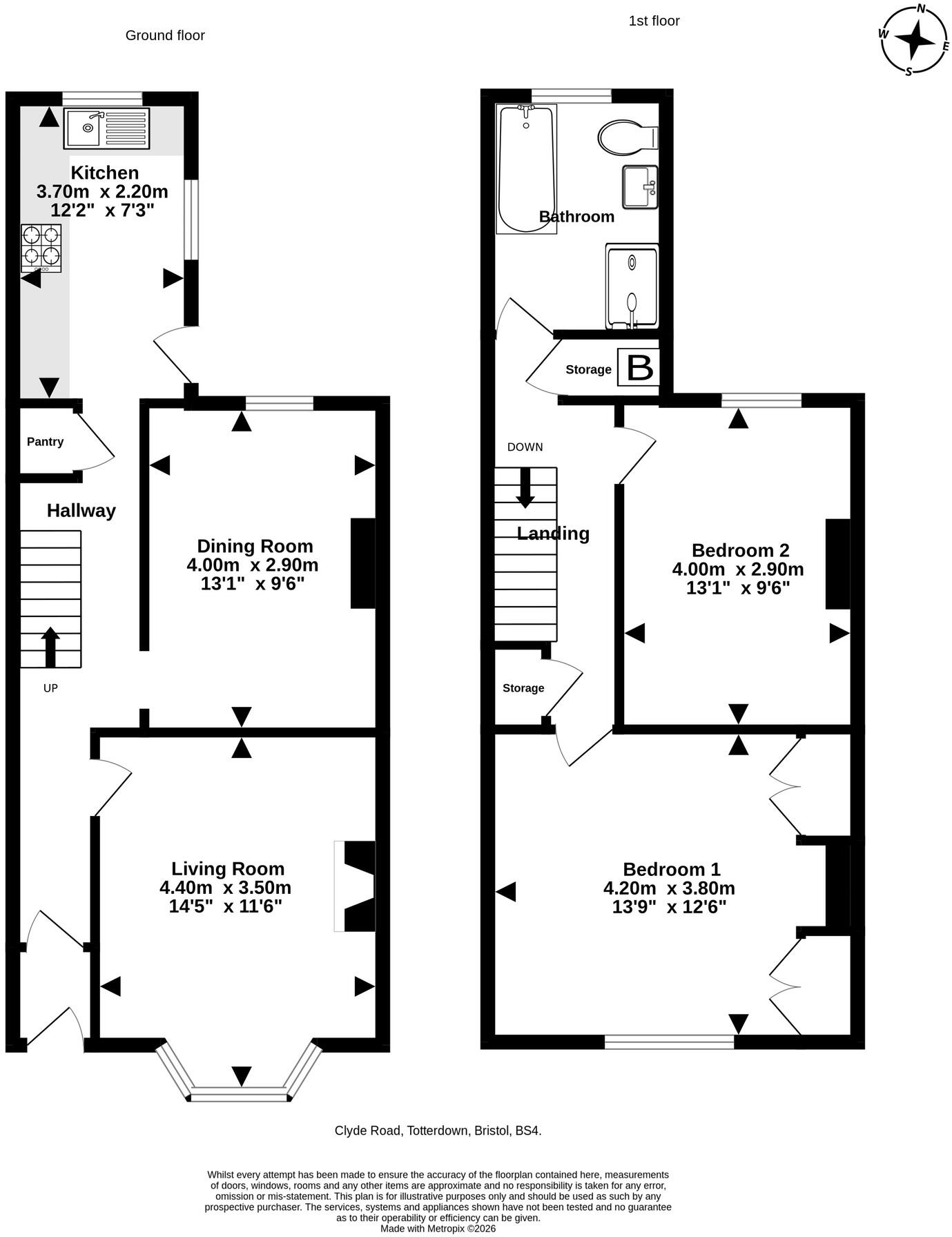 Clyde Road, Totterdown, Bristol. floorplan