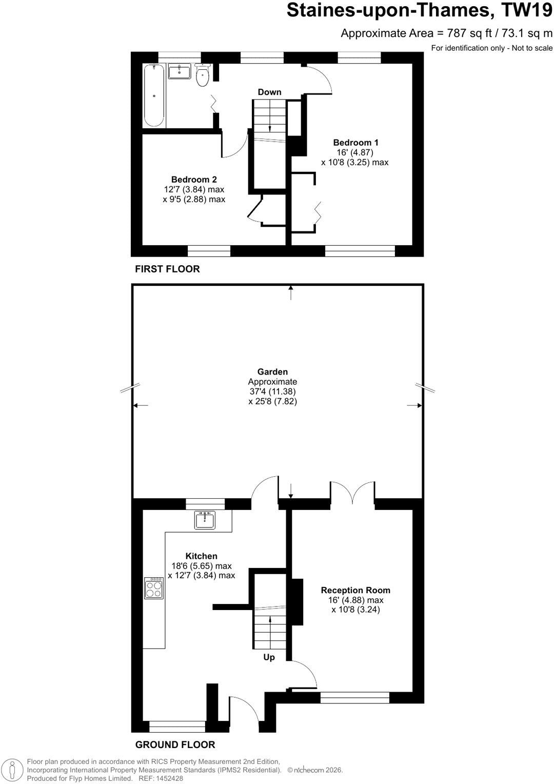 Clyde Road, Staines-upon-Thames, Surrey, TW19 floorplan