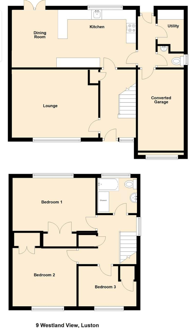 9, Westland View, Luston, Leominster, Herefordshire, HR6 0EA floorplan