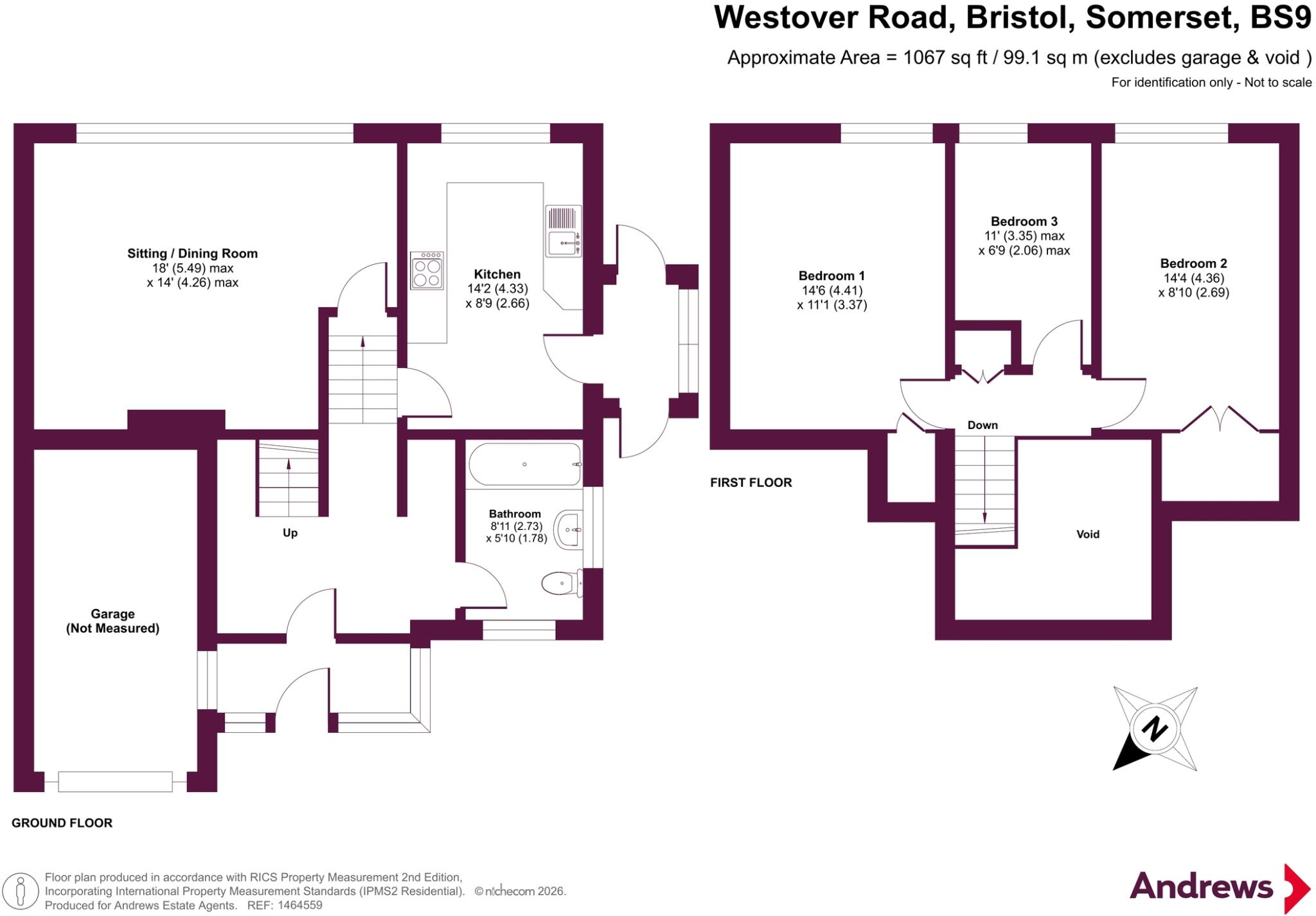 Westover Road, Bristol, Somerset, BS9 floorplan
