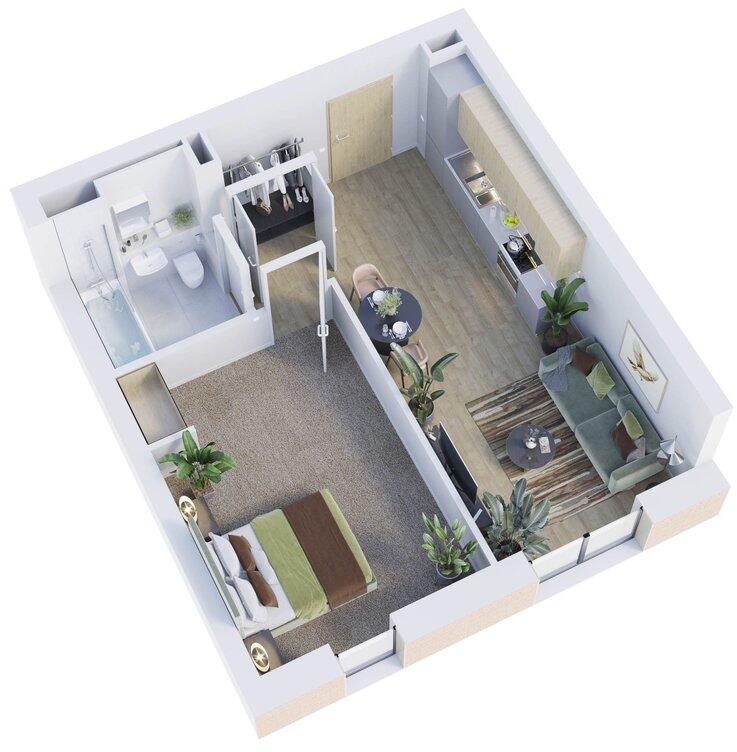 10% NET Cash Return (Year 1) | Regency Works, Leeds – Luxury 1 Bed City Centre Apartment floorplan