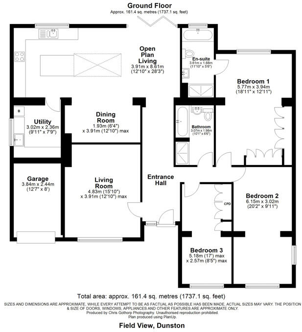 Field View, Willow Lane, Dunston, Lincoln, Lincolnshire, LN4 2EP floorplan