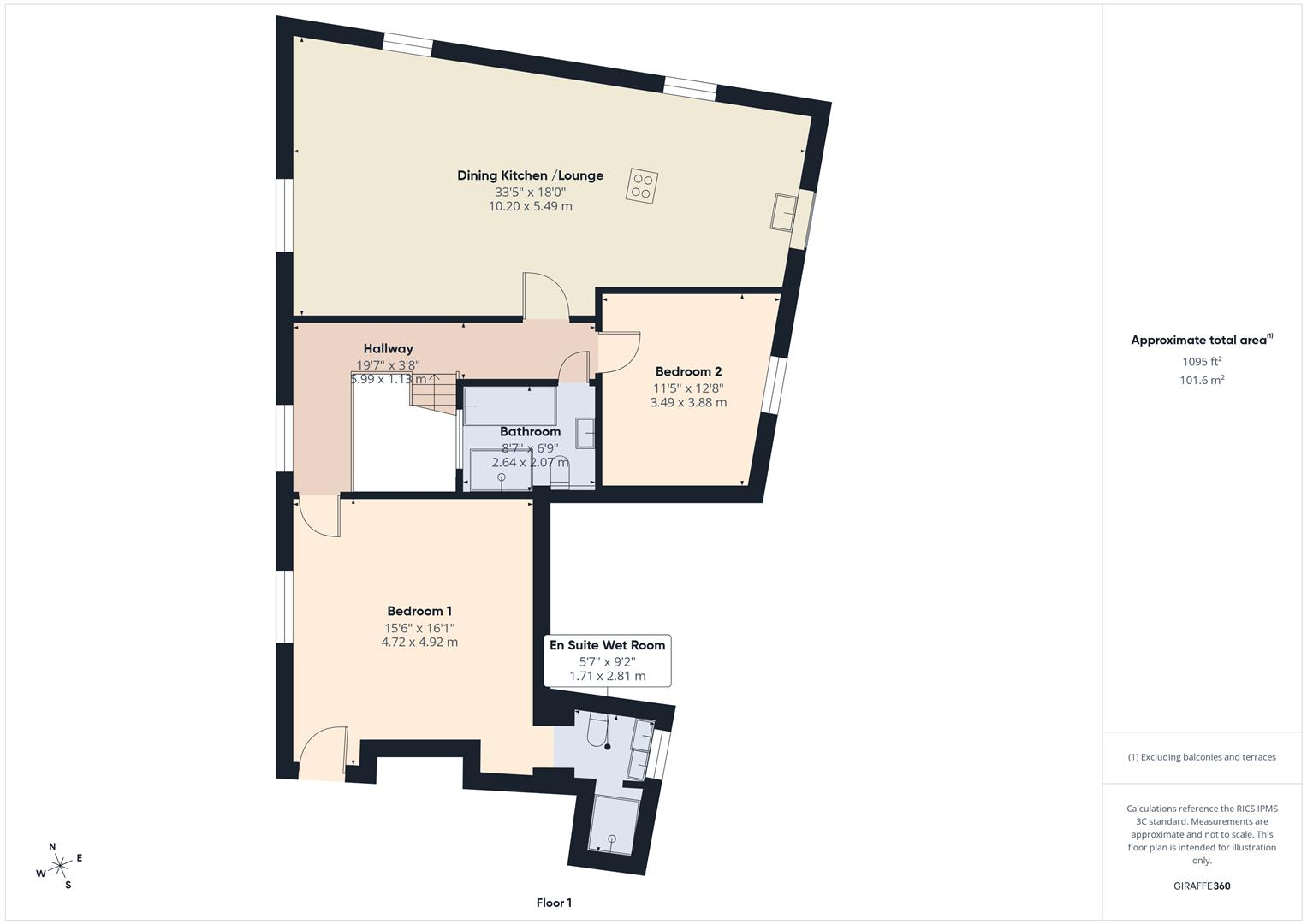 The Quadrant, Buxton floorplan