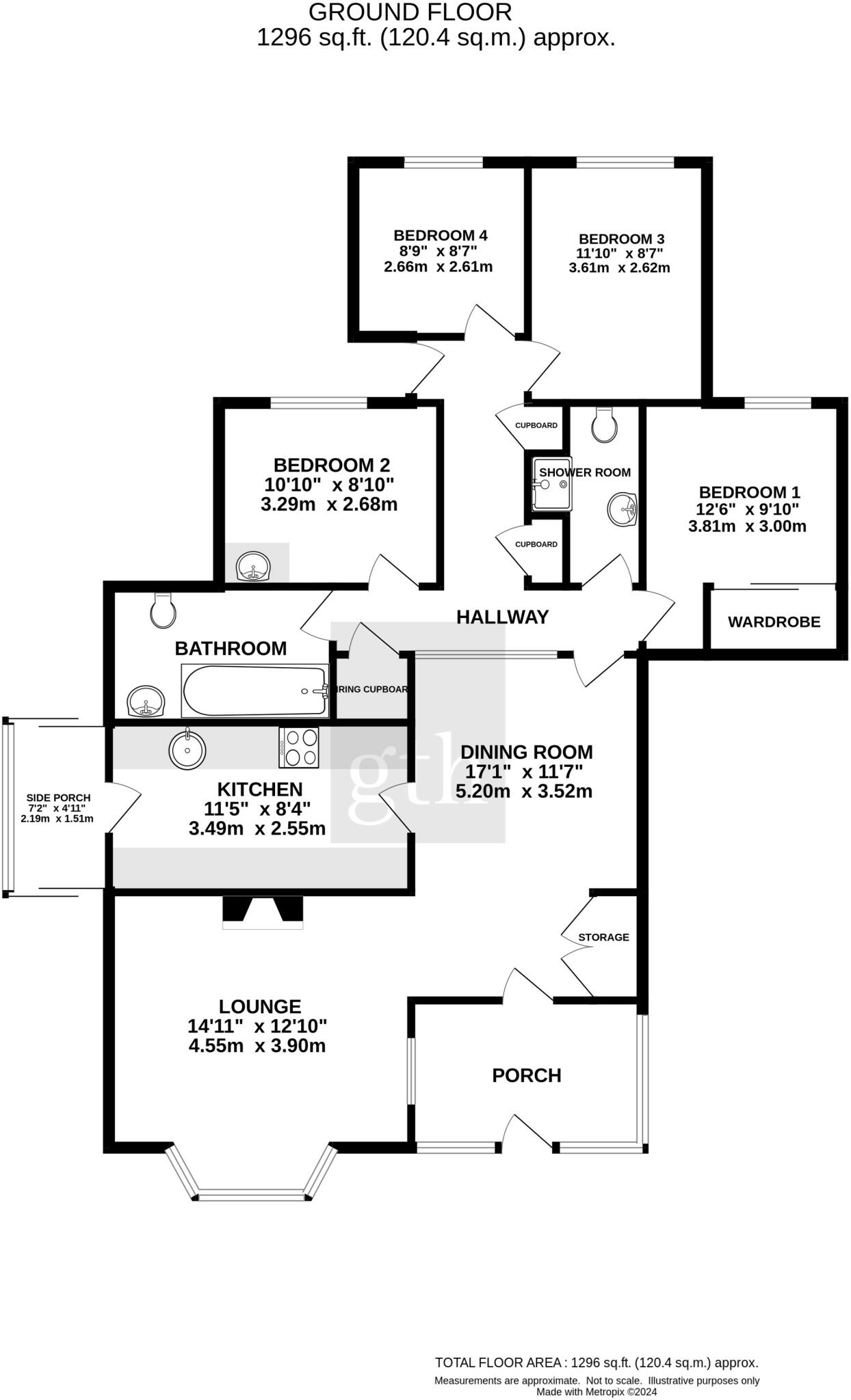 9, Rippon Close, Tiverton, Devon, EX16 floorplan