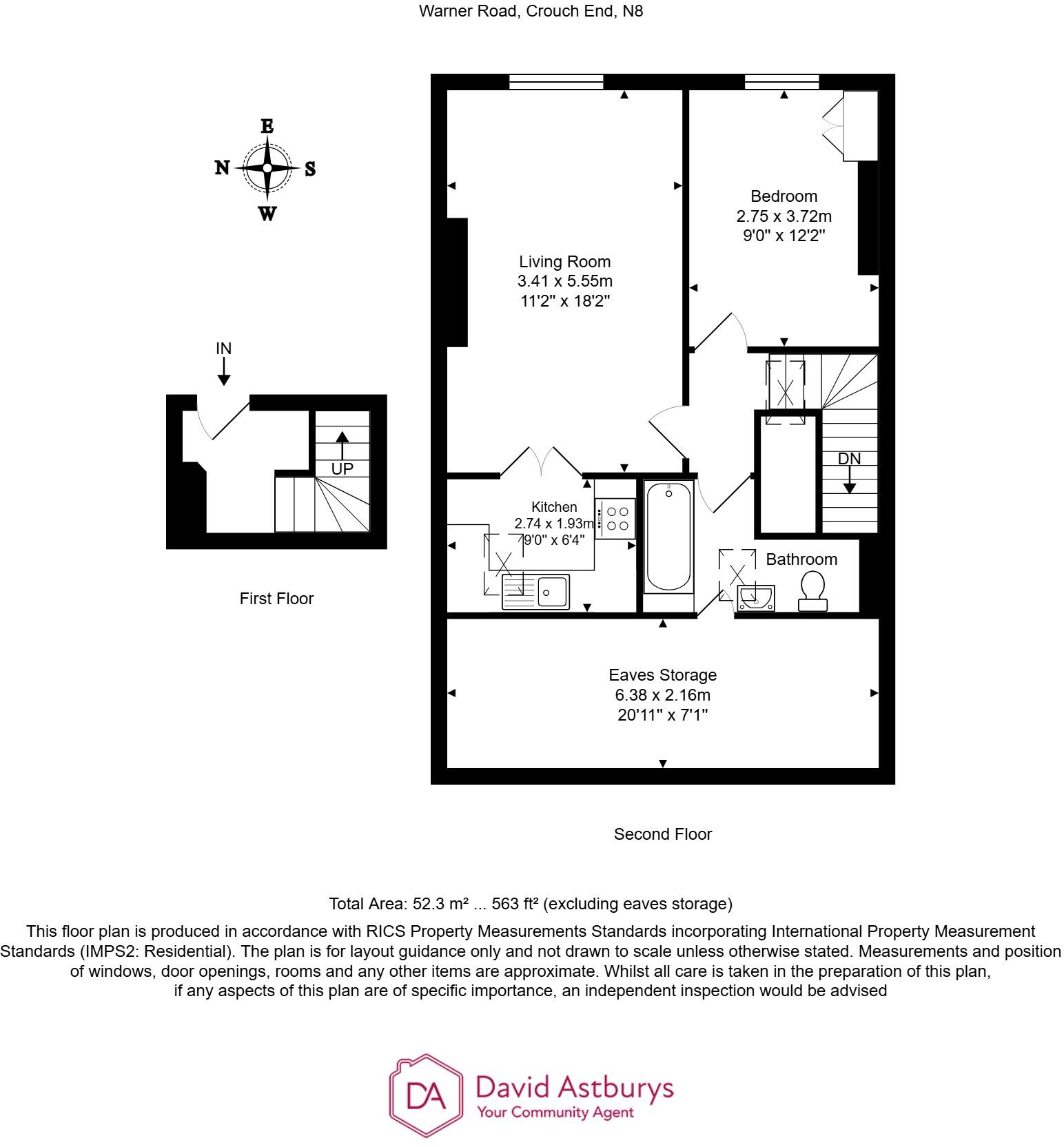 Warner Road, Crouch End N8 floorplan