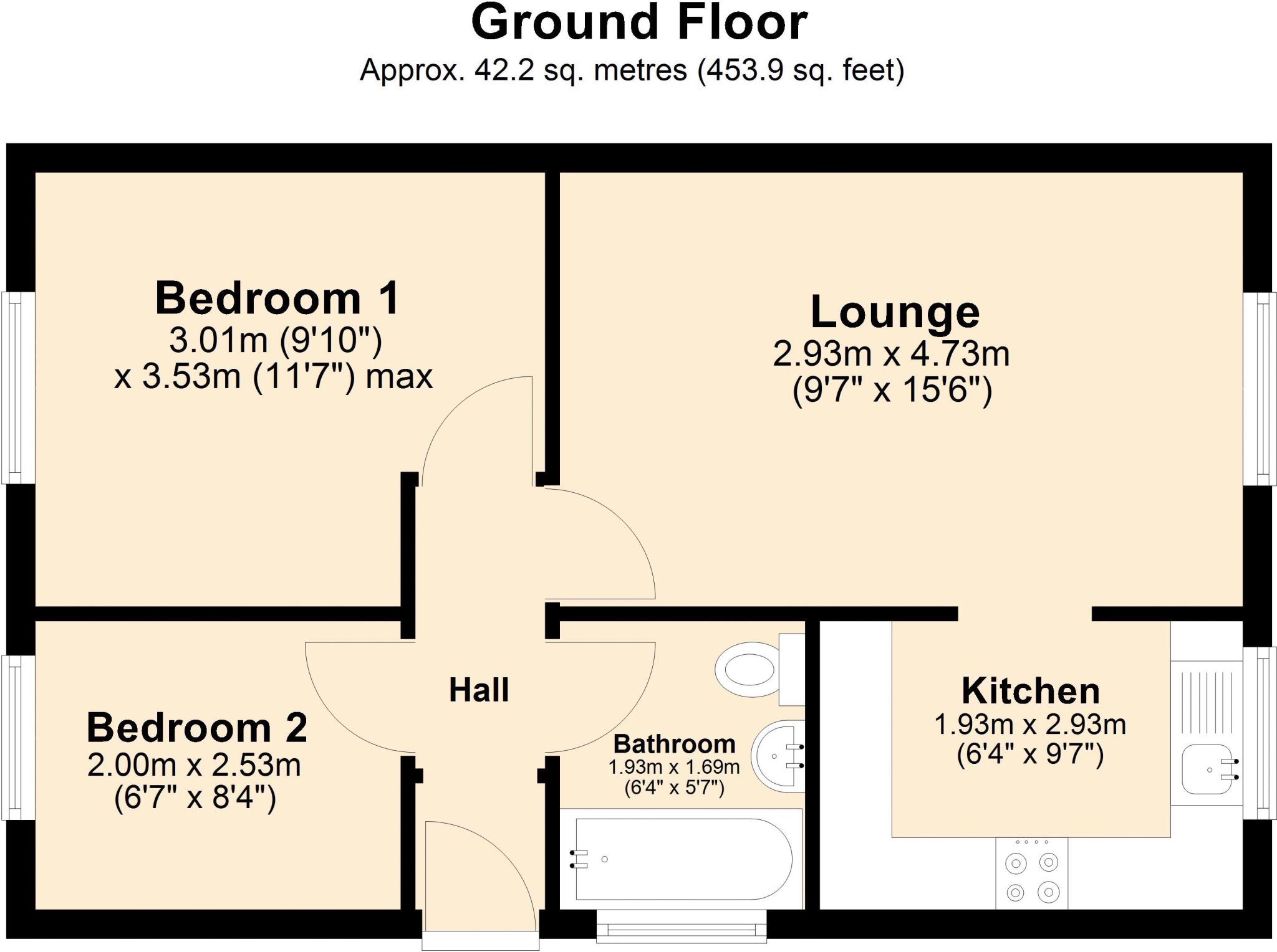 Spodden Fold, Whitworth floorplan