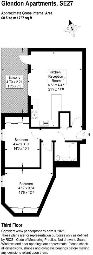 Glendon Apartments, Gipsy Road, London, SE27 floorplan
