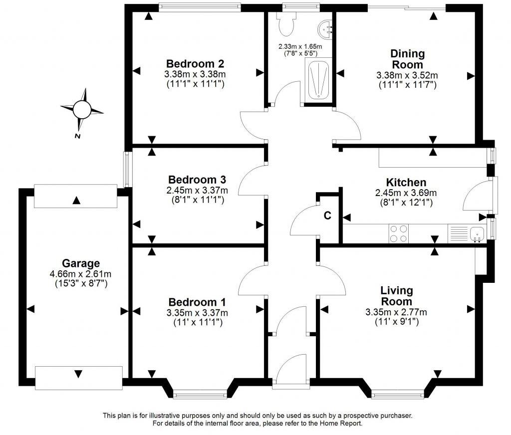 23 Craigmount Crescent, Corstorphine, Edinburgh, EH12 8DG floorplan
