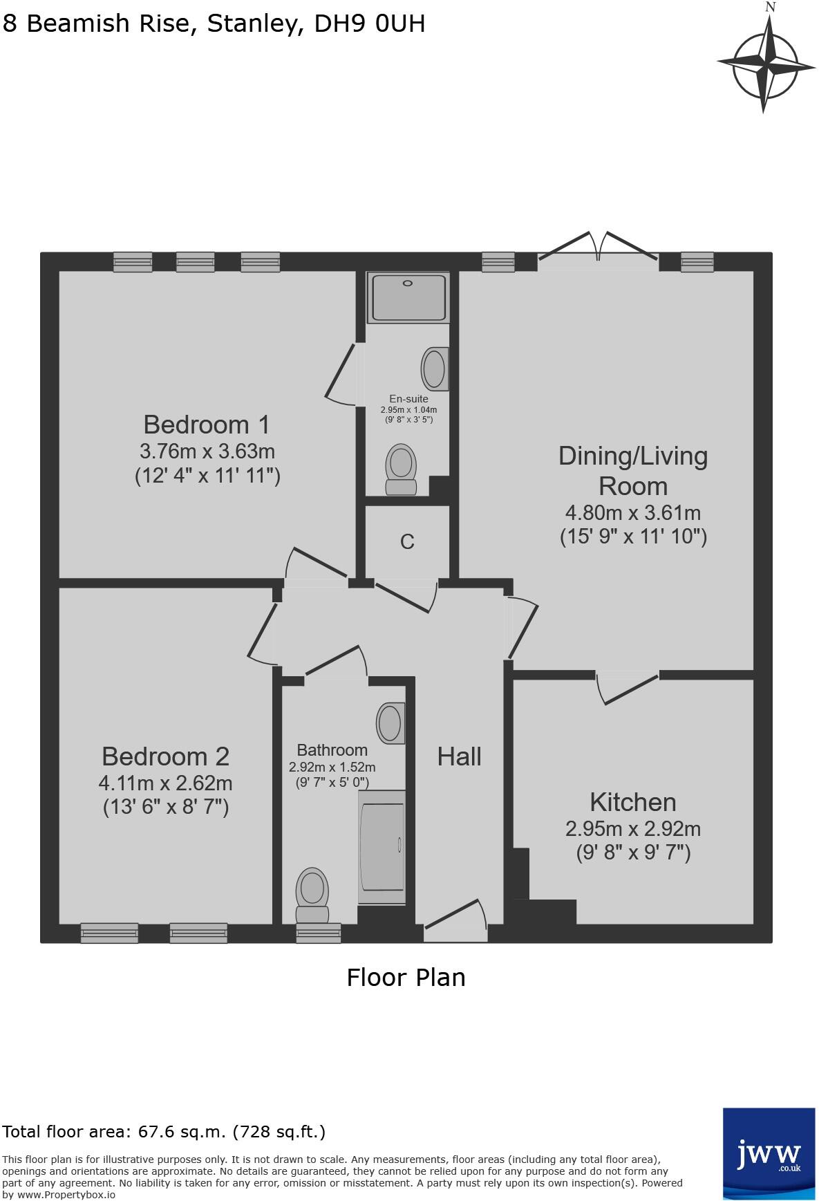 Beamish Rise, Stanley, County Durham, DH9 floorplan