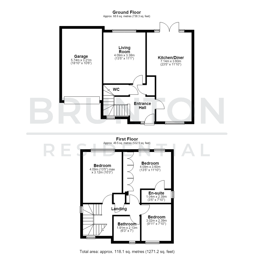 Field Close, Cottier Grange, Prudhoe, NE42 floorplan