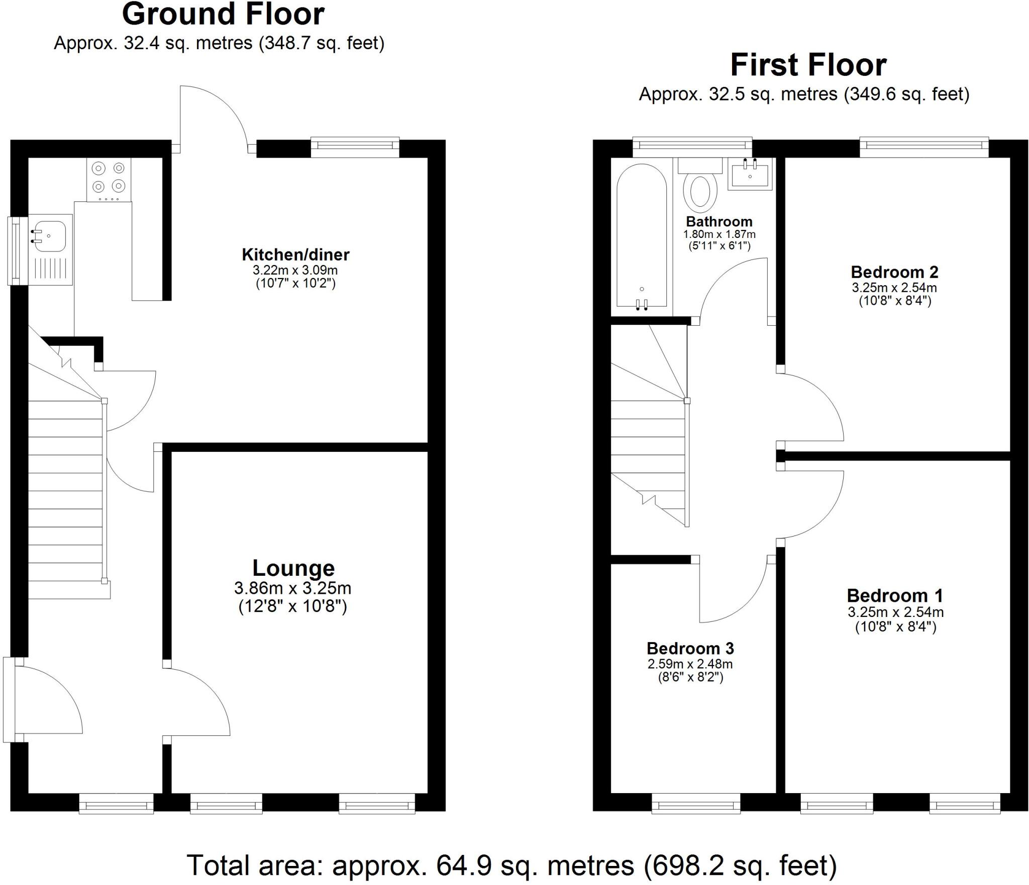 Lodge Oak Lane Tonbridge TN9 floorplan