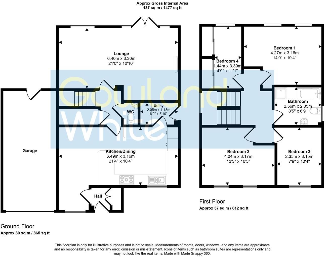 Spital Gate, Yarm TS15 9XB floorplan