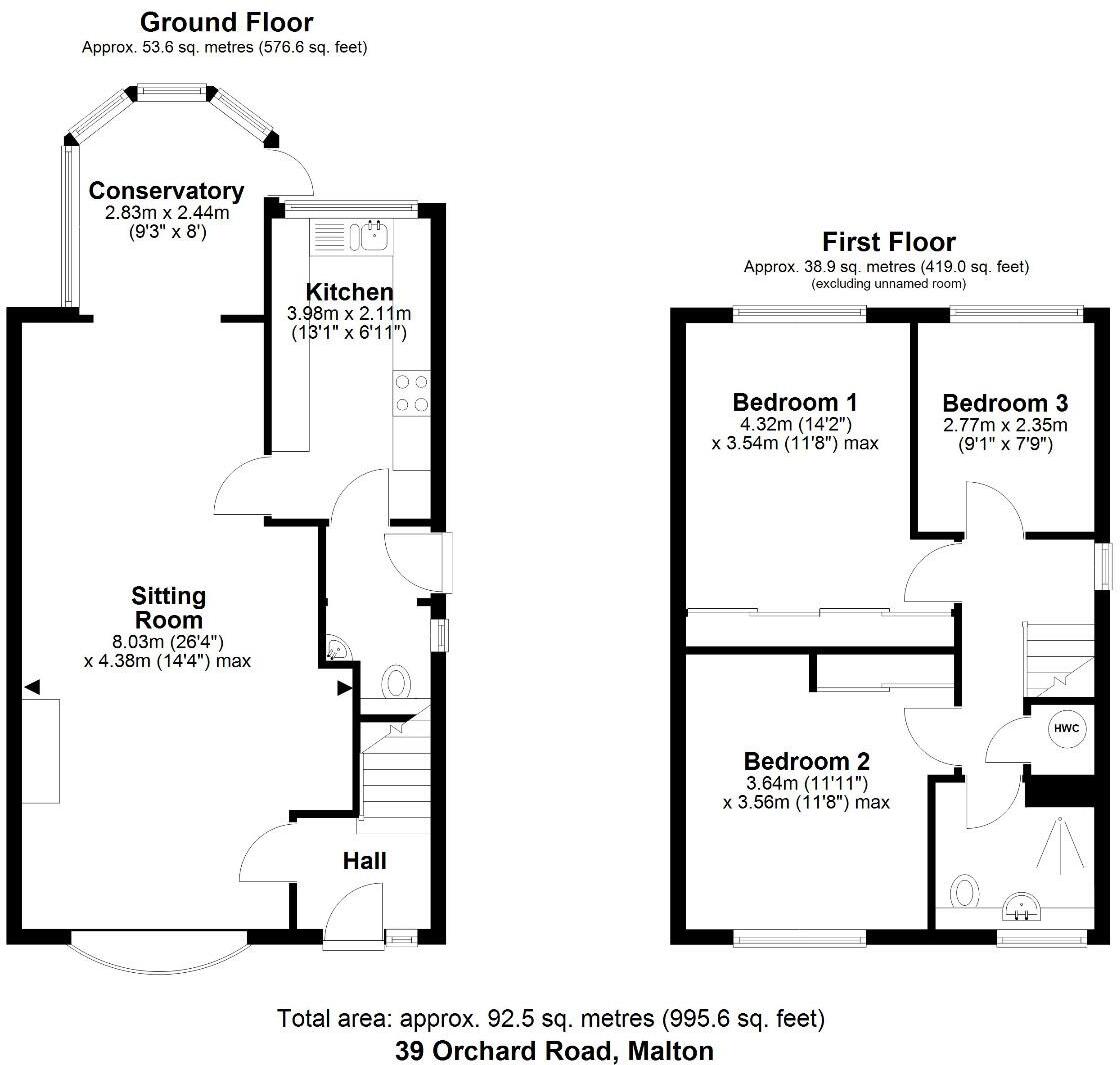 Orchard Road, Malton floorplan