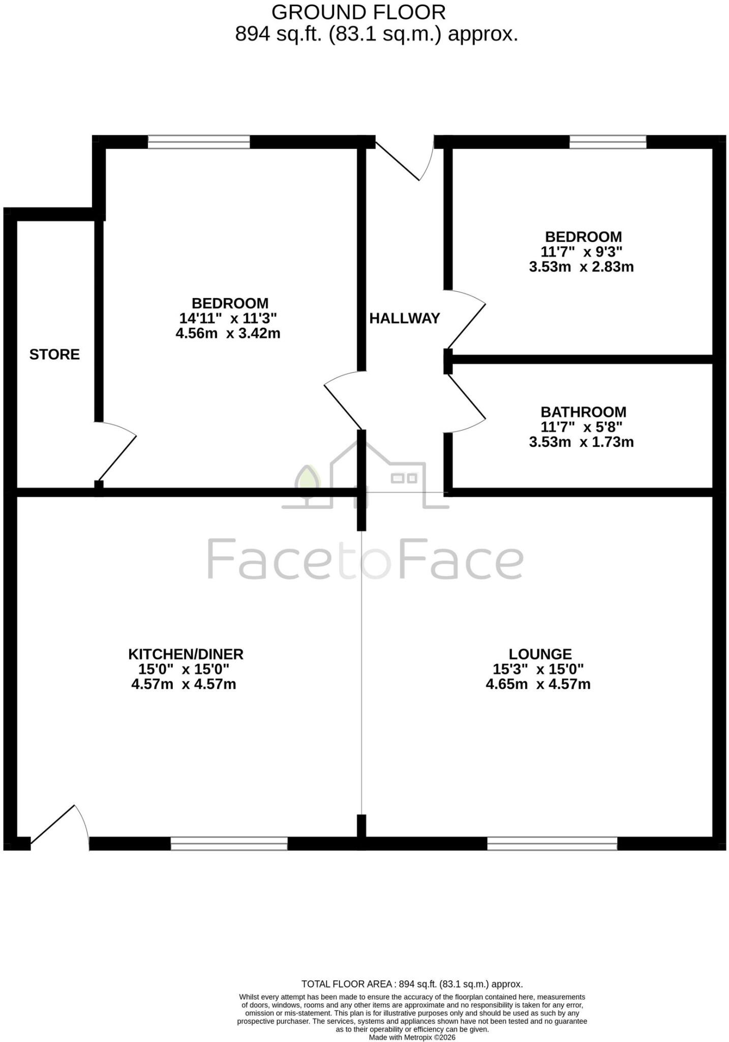 Clewer Place, Todmorden, OL14 floorplan