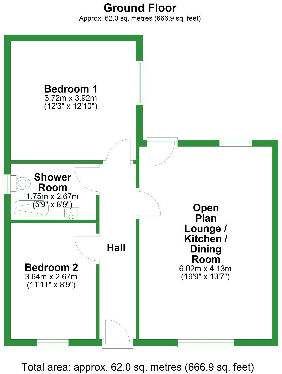 2a Fleet Street, Longridge, Lancs, PR3 floorplan