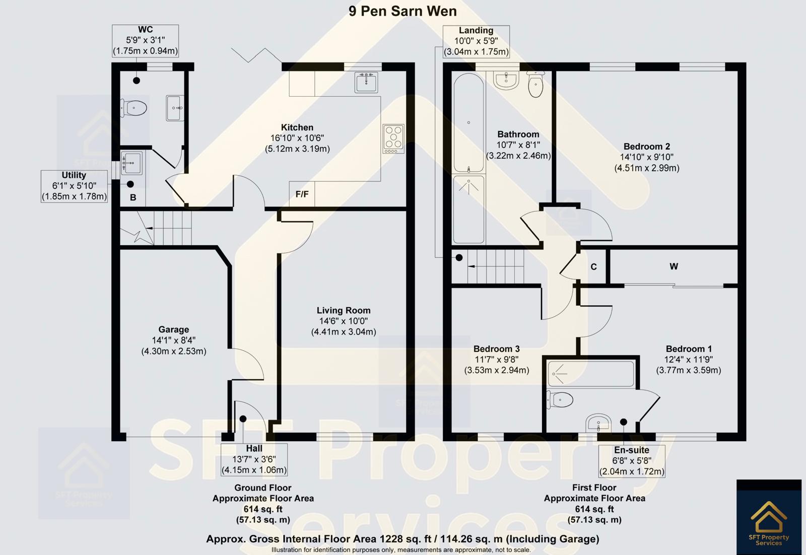 Pen Sarn Wen, Four Crosses, Llanymynech, Powys floorplan