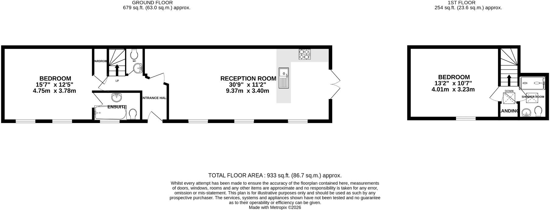 15, Deep Street, Prestbury, Cheltenham, Gloucestershire, GL52 3AW floorplan