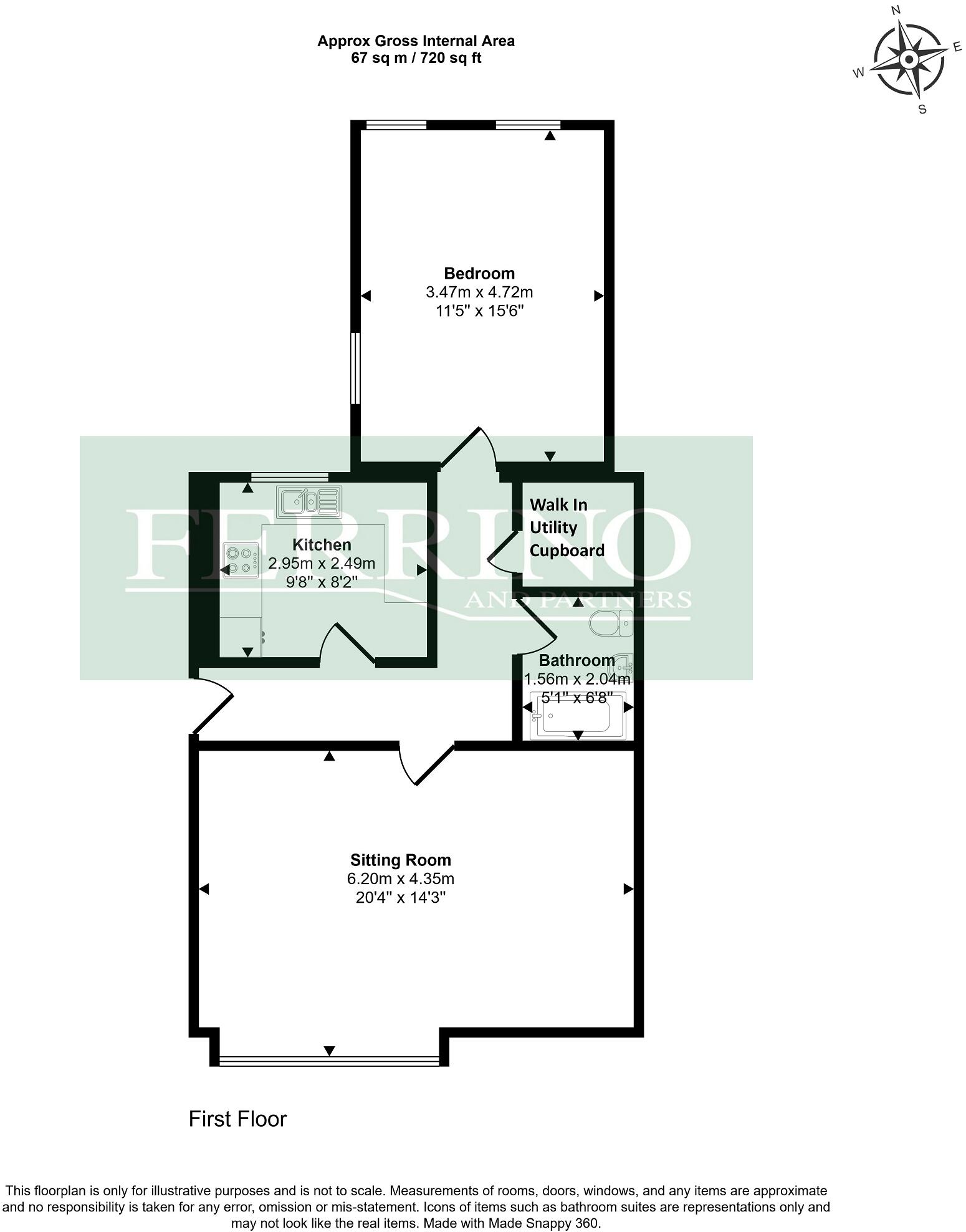 Apartment in Village Setting, Unlawater Lane, Newnham, Gloucestershire. GL14 1BJ floorplan