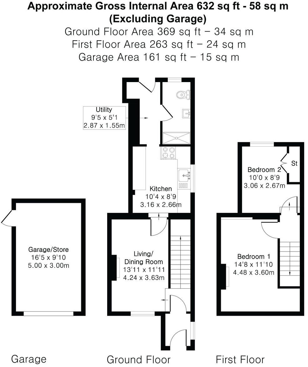 Down Road, Merrow, GU1 floorplan