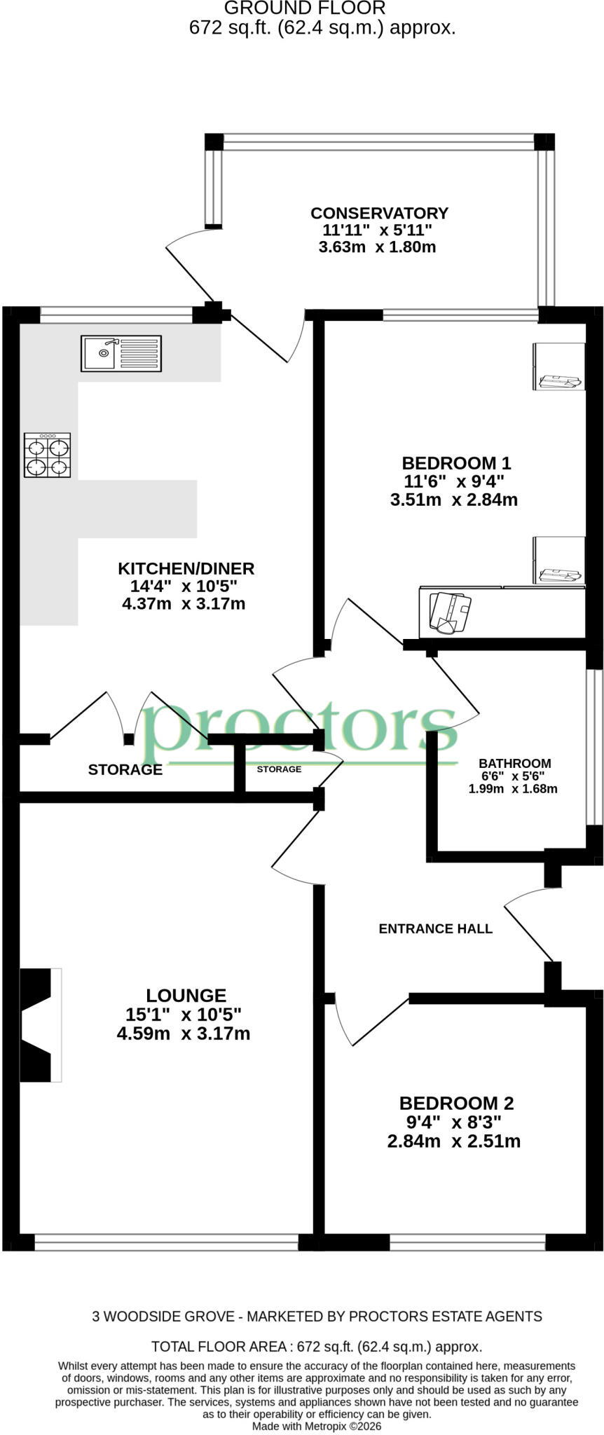 Woodside Grove, Blackburn floorplan