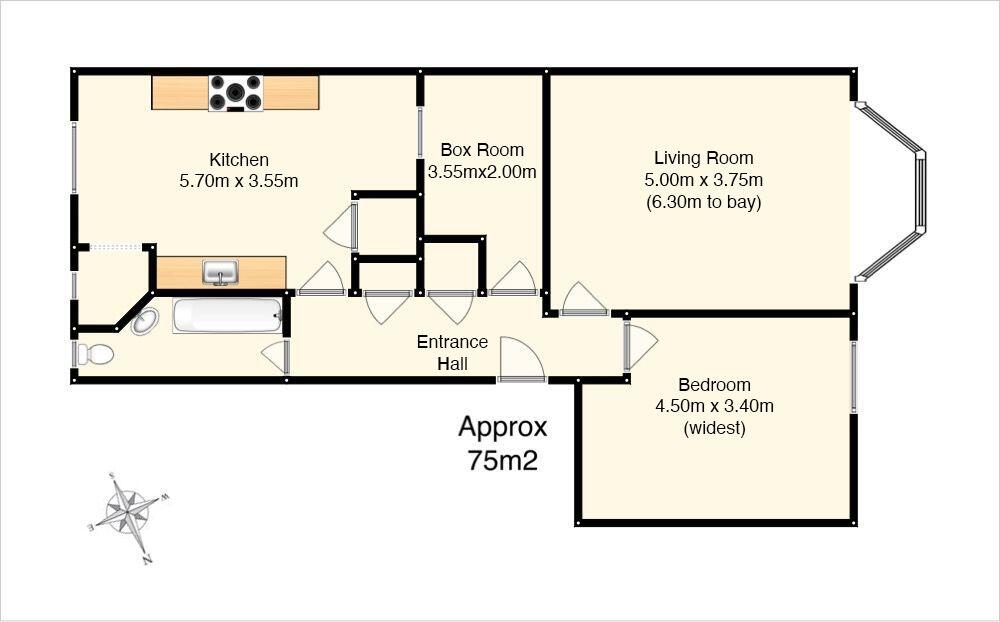 3F1, 368, Easter Road, Edinburgh, EH6 8JP floorplan