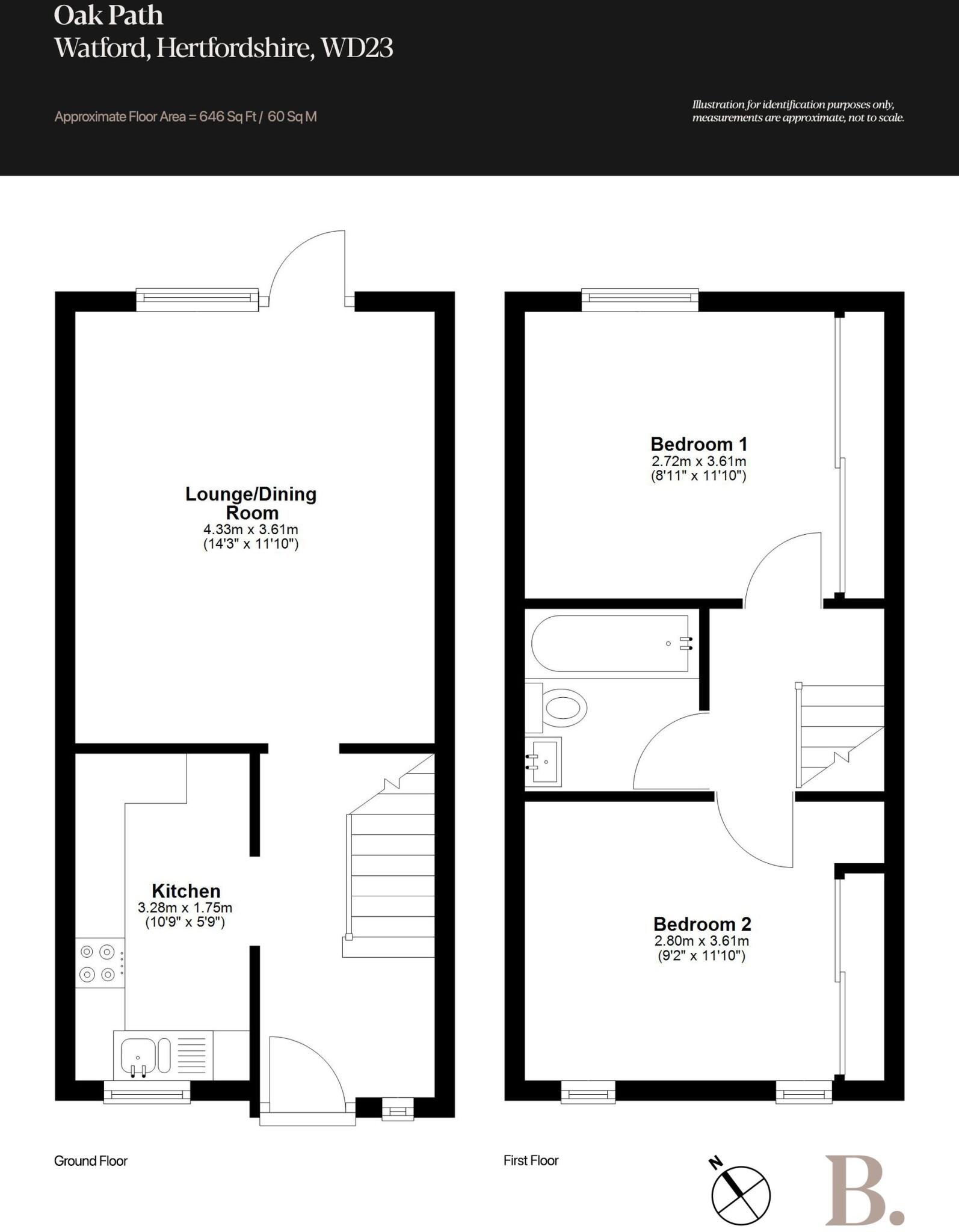 Oak Path, Bushey, WD23 floorplan