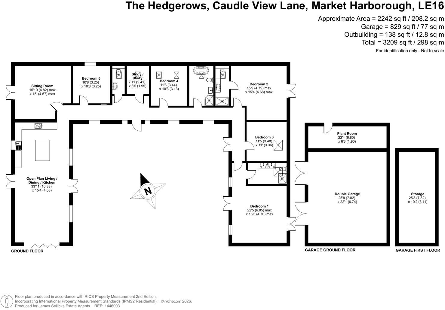 The Hedgerows, Stonton Wyville, Market Harborough floorplan