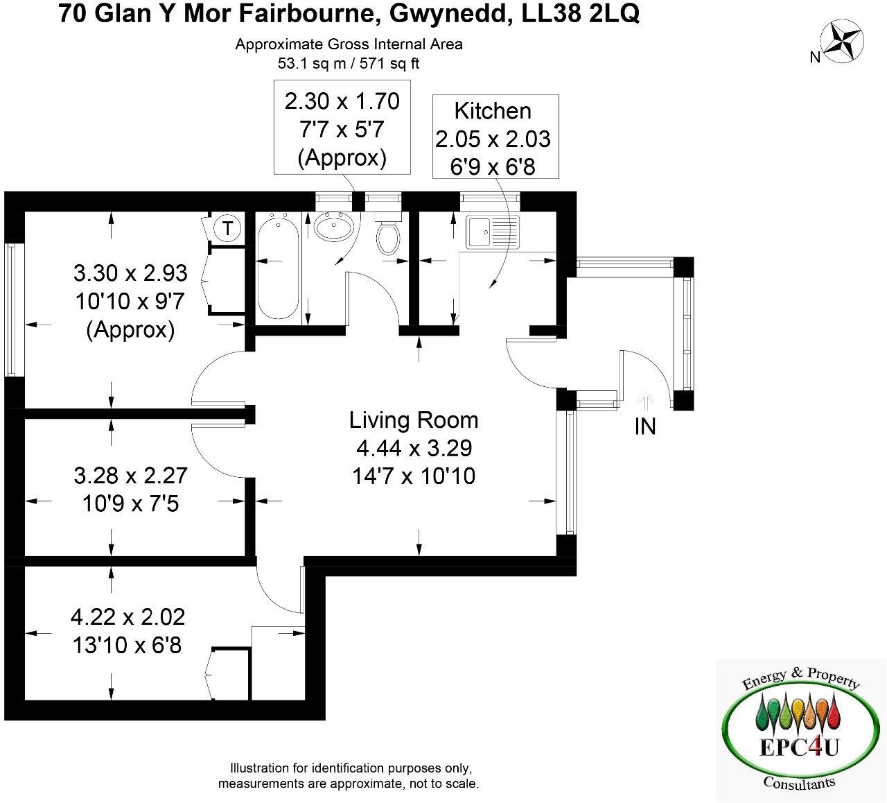 70 Glan y Mor, Fairbourne, LL38 2LQ floorplan