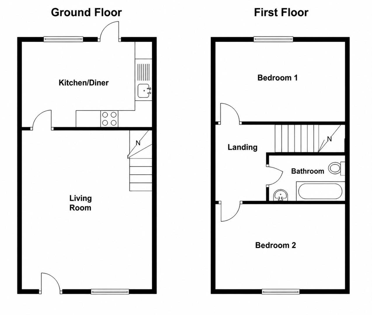 Downsway, Northampton floorplan