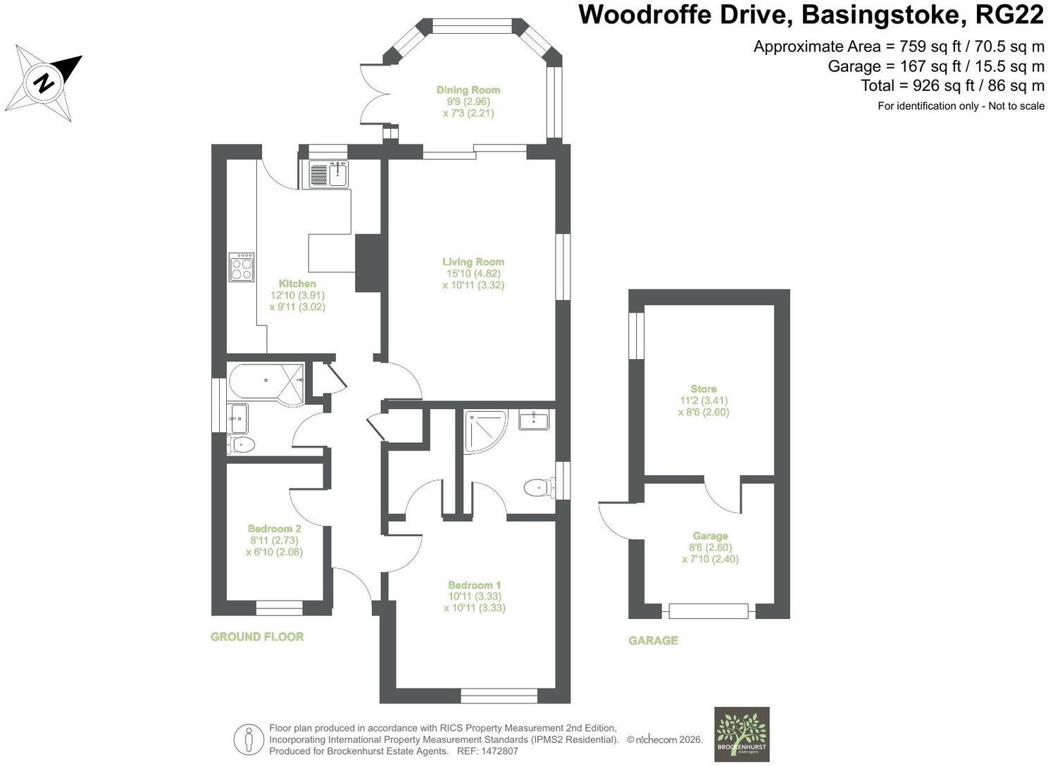 Woodroffe Drive, Basingstoke RG22 6ND floorplan