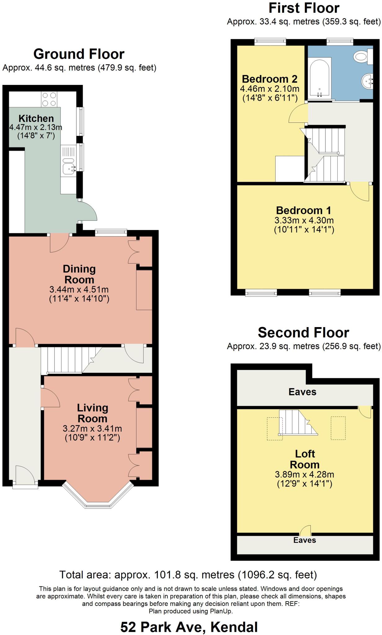 52 Park Avenue, Kendal, Cumbria, LA9 5QW floorplan