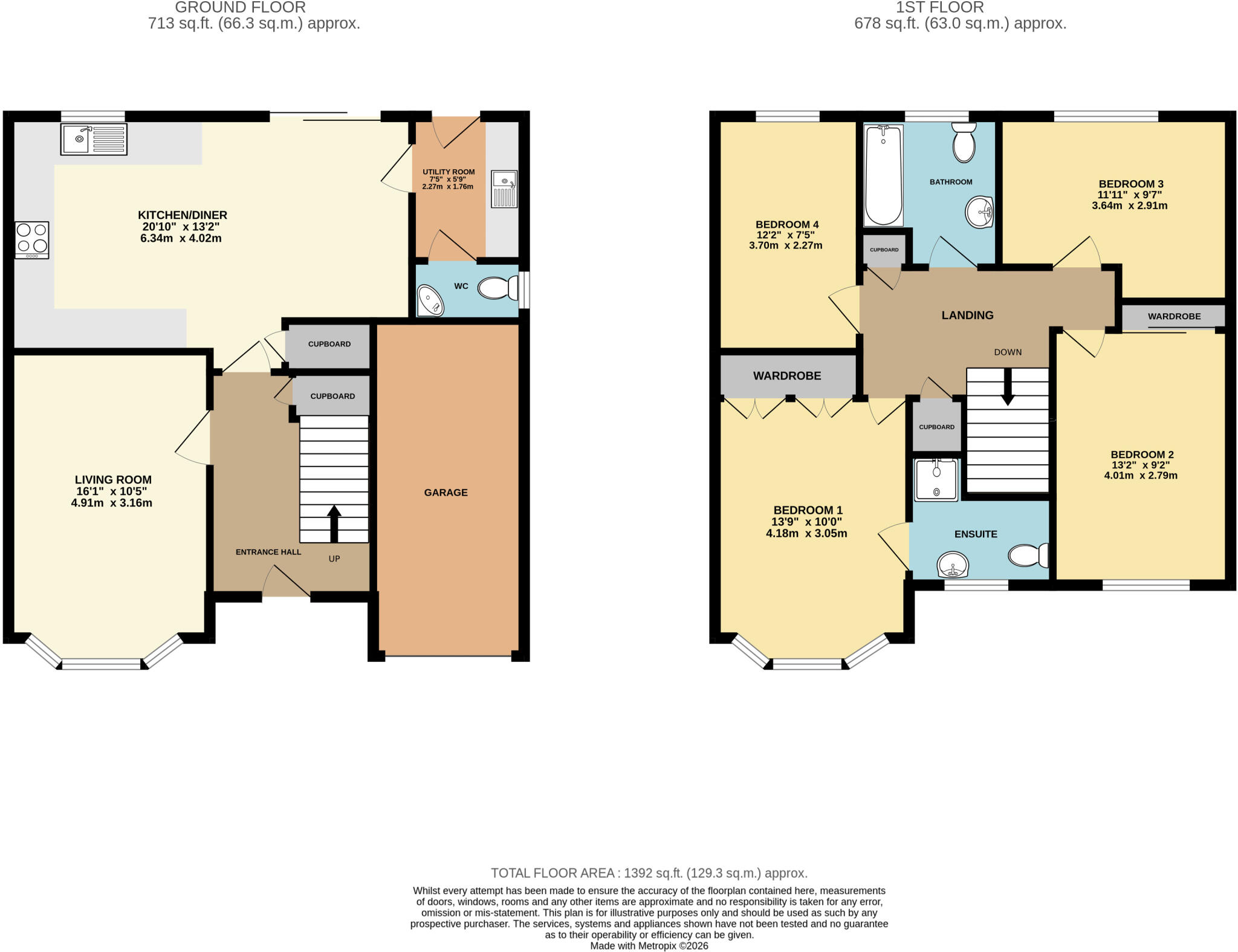 15, Hughes Gardens, Bideford, Devon, EX39 floorplan