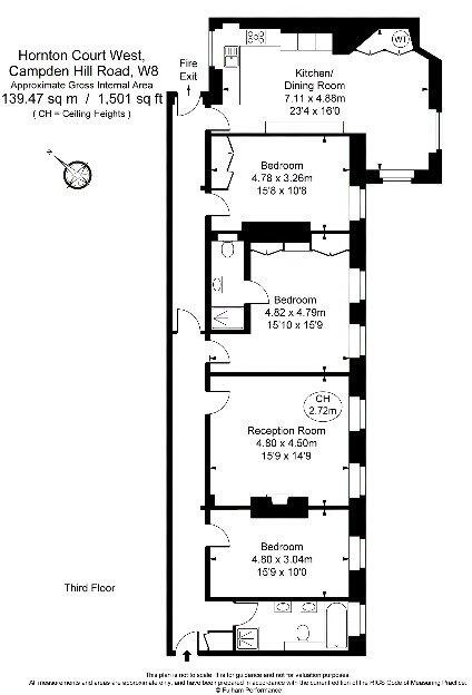 Hornton Court West, 2 Campden Hill Road, London, W8 floorplan