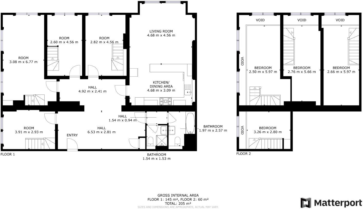 Flat 1, 13 St Peters Gate, Nottingham, NG1 2JF floorplan