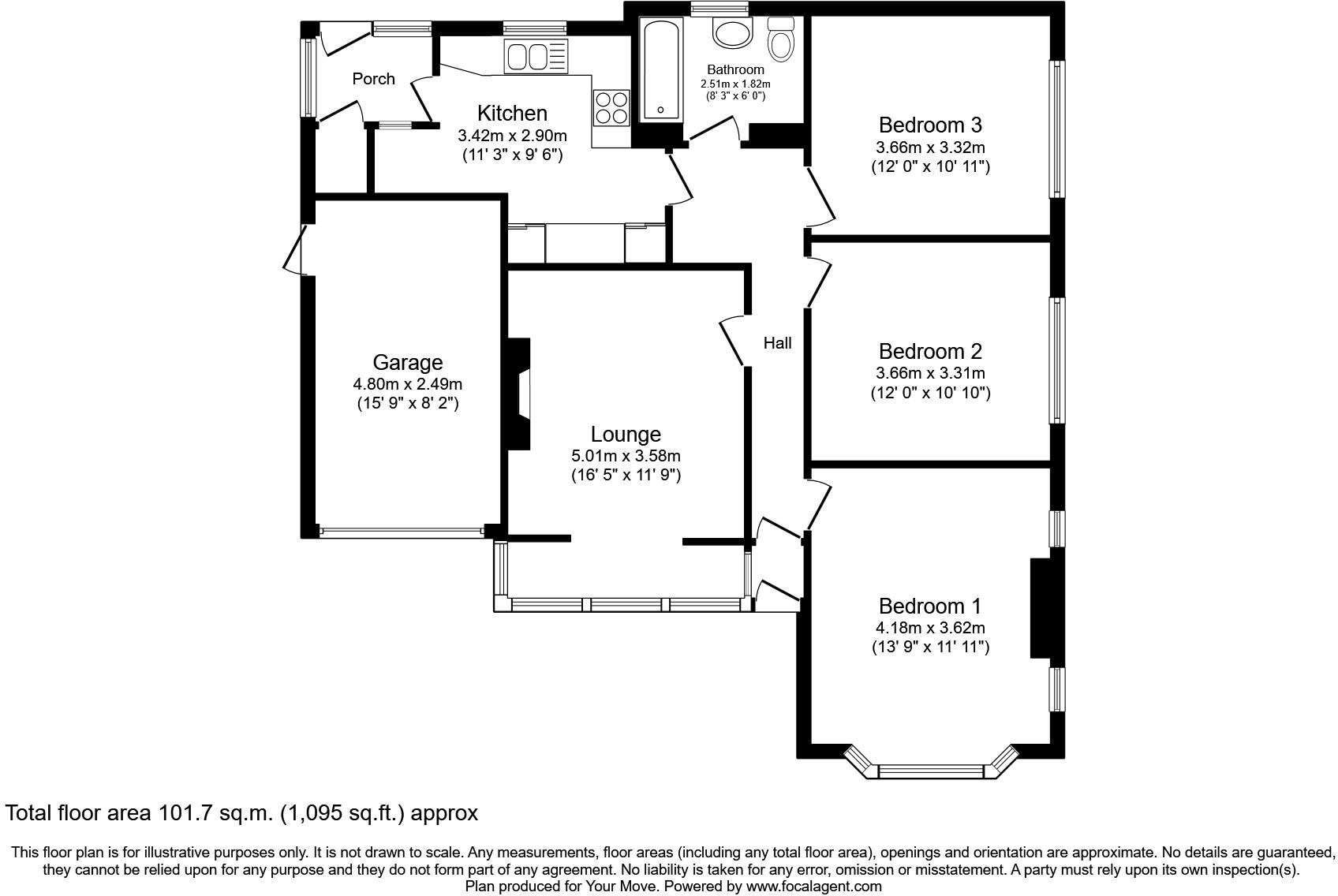Fairfield Road, Kingskerswell, Newton Abbot, Devon, TQ12 floorplan