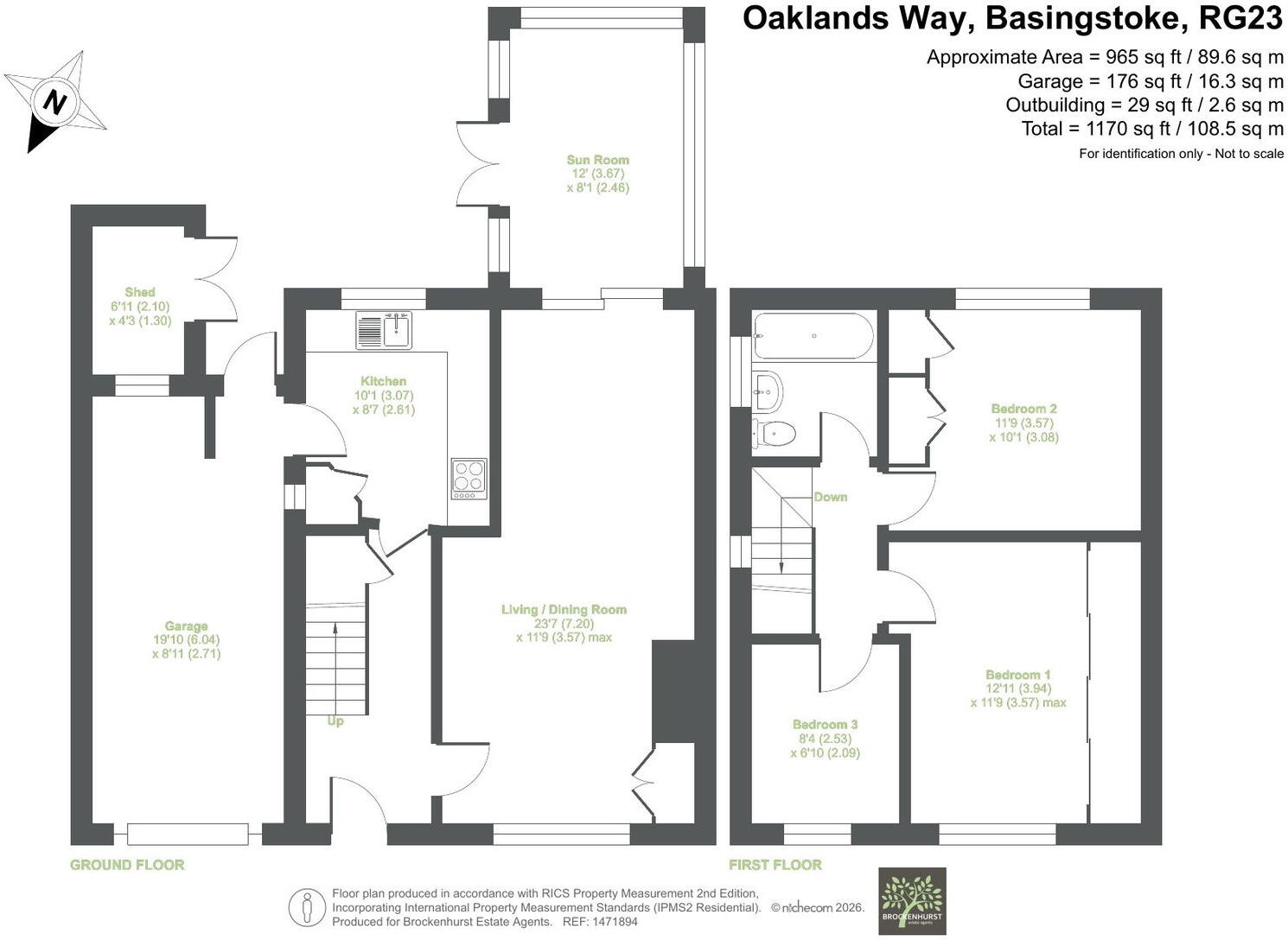 Oaklands Way, Basingstoke RG23 8LY floorplan
