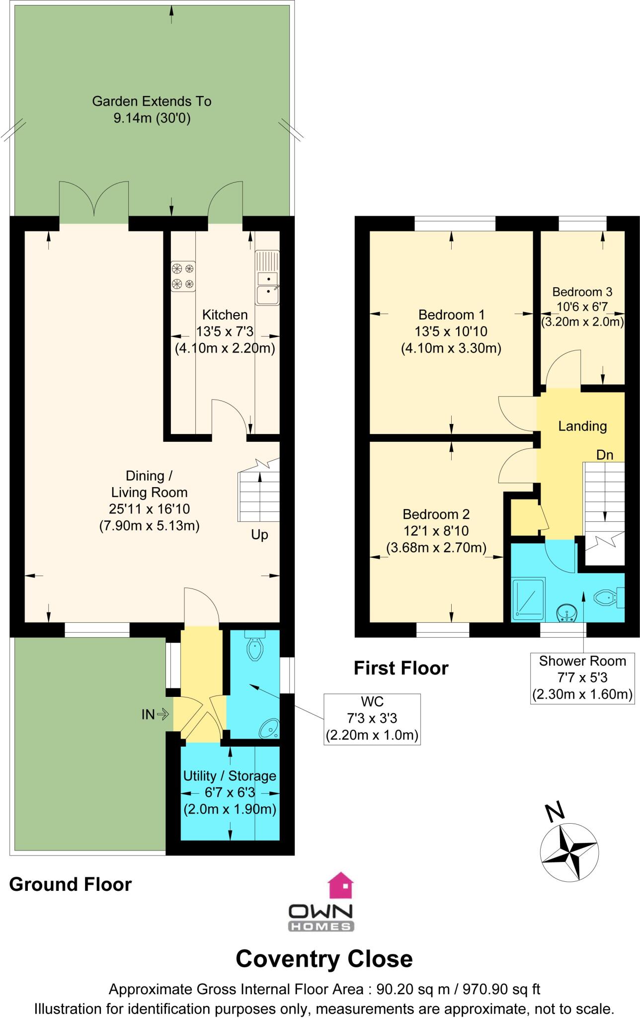Coventry Close, Stevenage, Hertfordshire floorplan