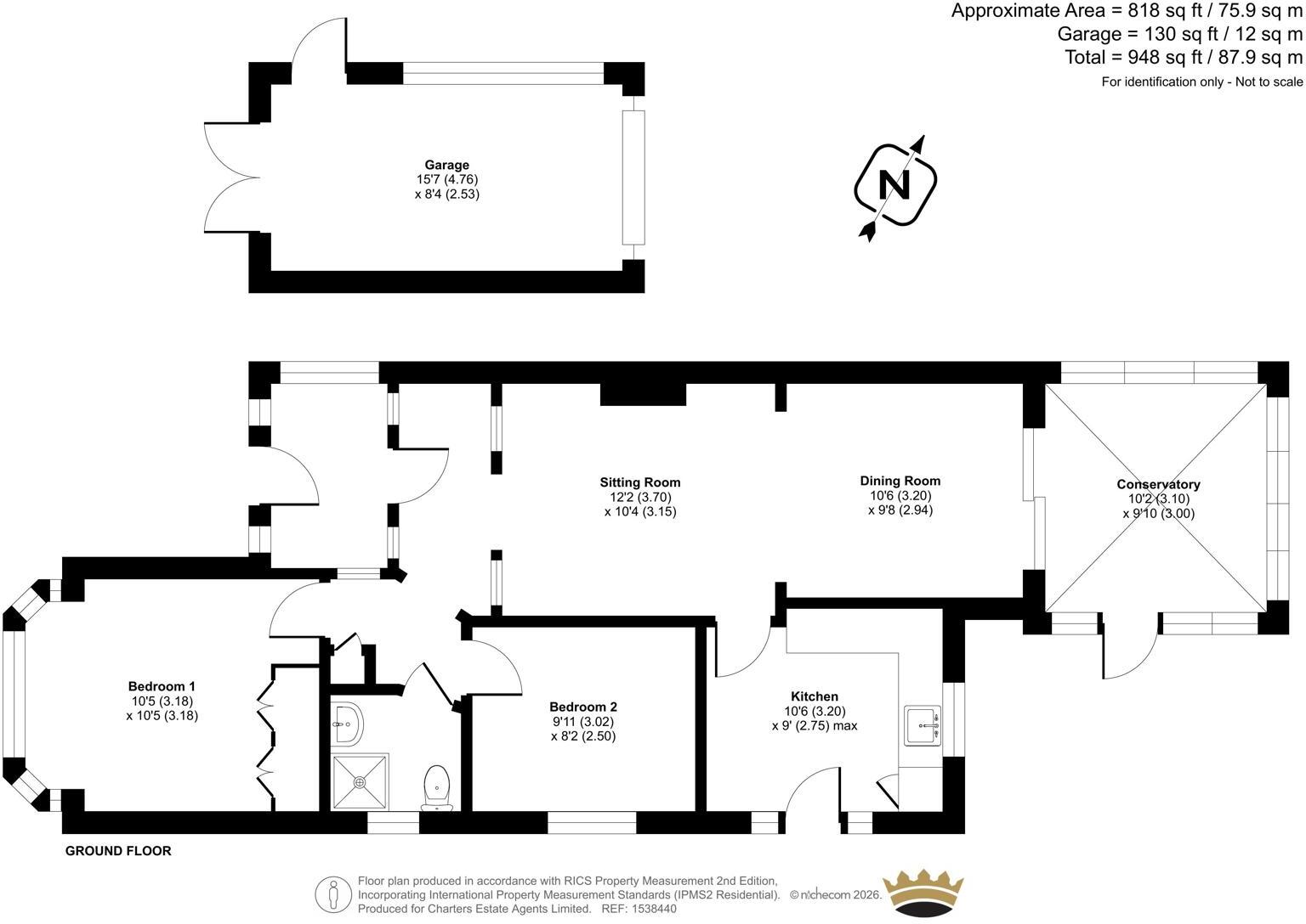 George V Avenue, Lancing, West Sussex, BN15 floorplan