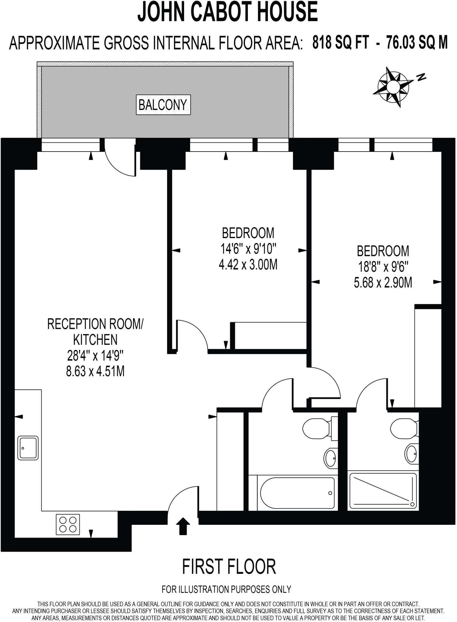 John Cabot House, Royal Wharf, E16 floorplan