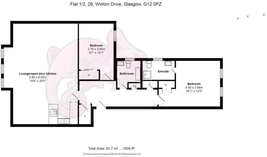 29 Winton Drive, 1/2, Kelvinside floorplan