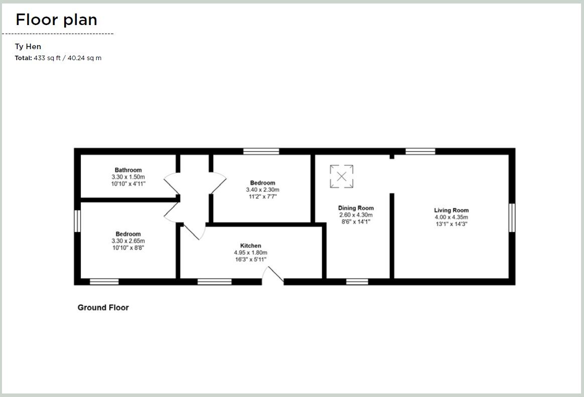 Sarnau, Bala, Gwynedd, Wales, LL23 floorplan