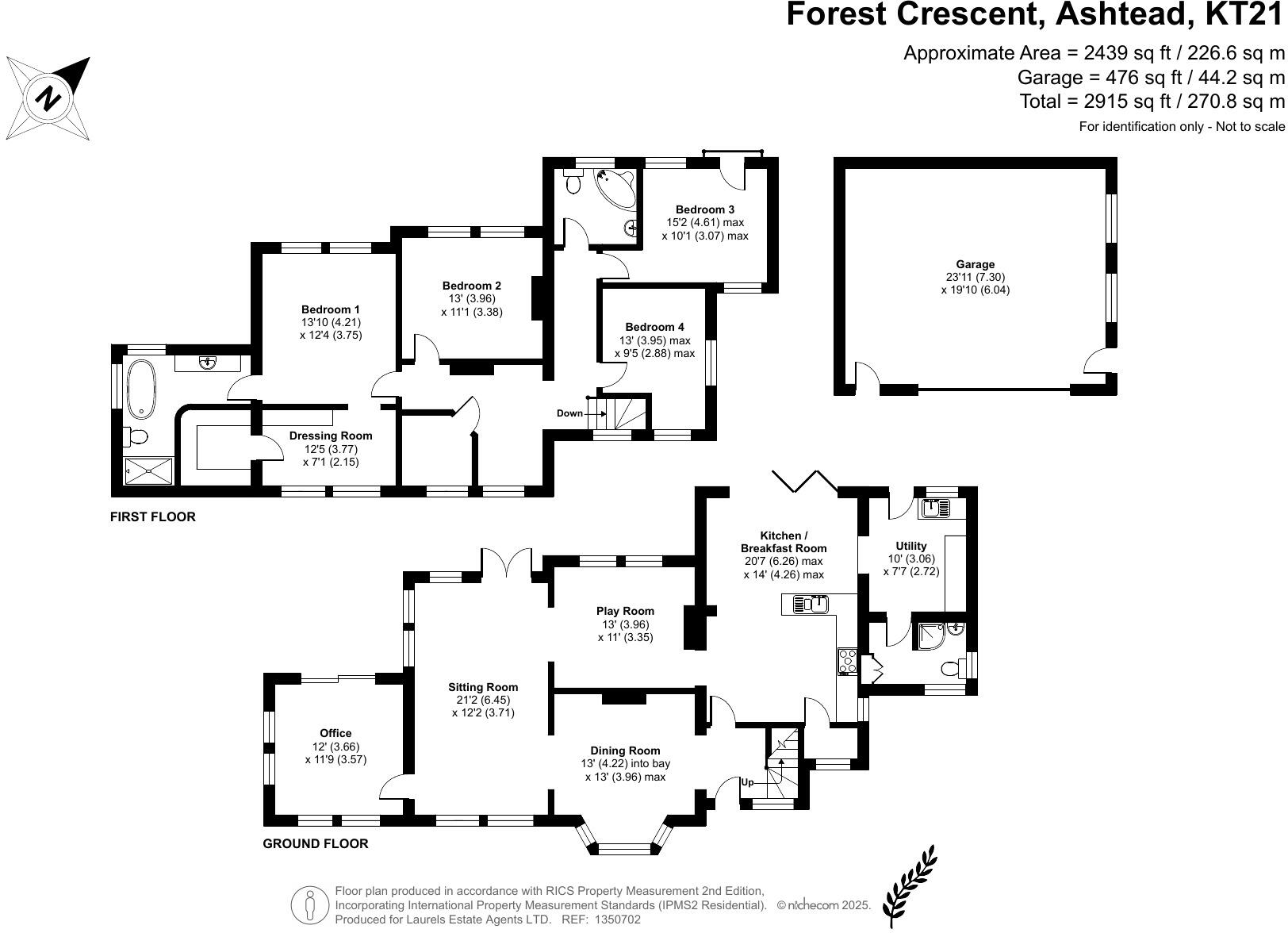 Forest Crescent, Ashtead, Surrey, KT21 floorplan